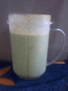 My first homemade green smoothie.